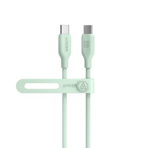 Entdecken Sie das Anker 543 Eco-friendly Bio-TPU Kabel in stylischem Grün. Hergestellt aus umweltfreundlichem Bio-TPU-Material