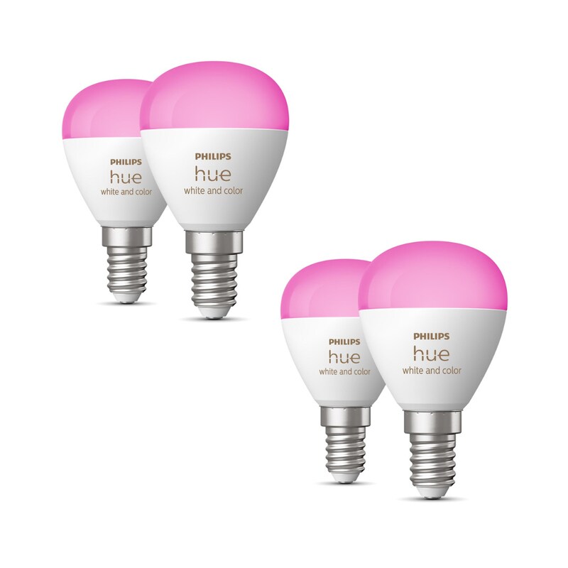 Philips Hue White & Color Ambiance E14 Luster • 4er Pack