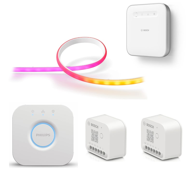 Philips Hue Gradient 2m + Bridge & Bosch Smart Home 2 x Rolladenaktor II + Controller