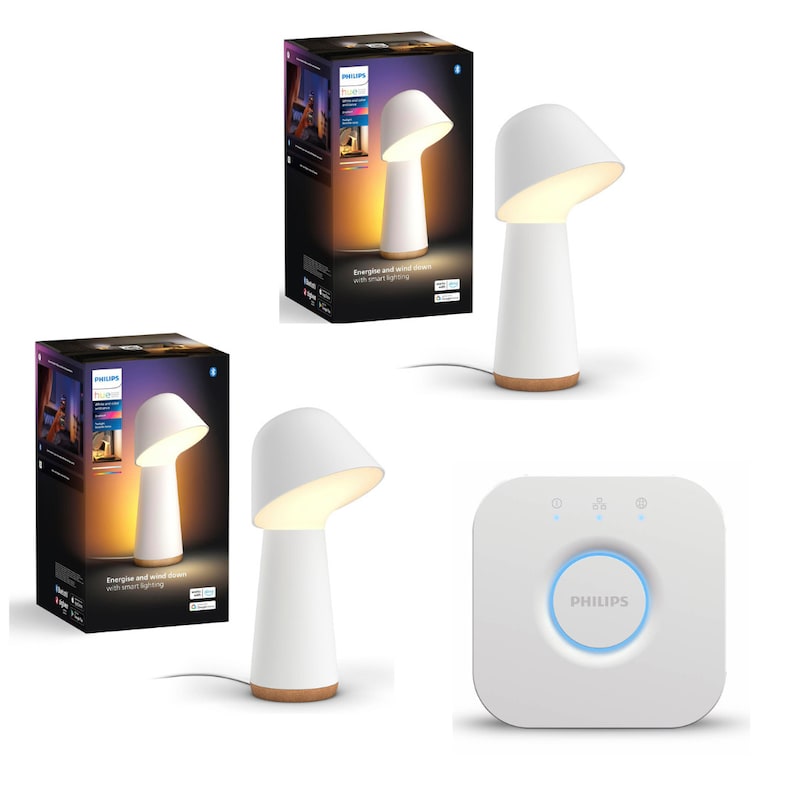 Philips Hue 2er Bedside white + Bridge V2