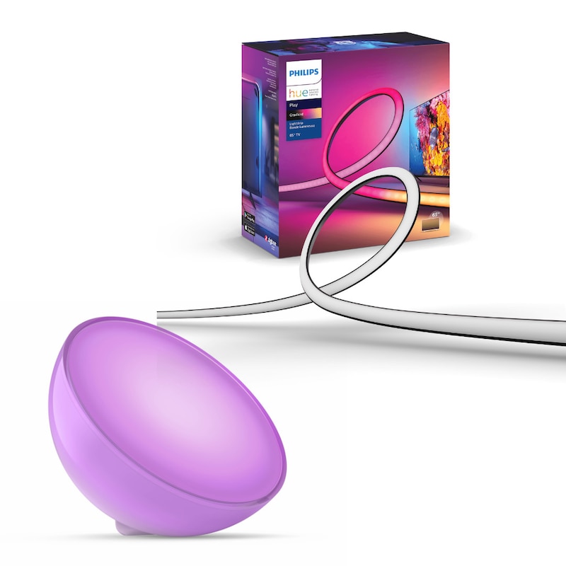 Philips Hue Play Gradient Lightstrip 55 Zoll + Go tragbare Tischleuchte