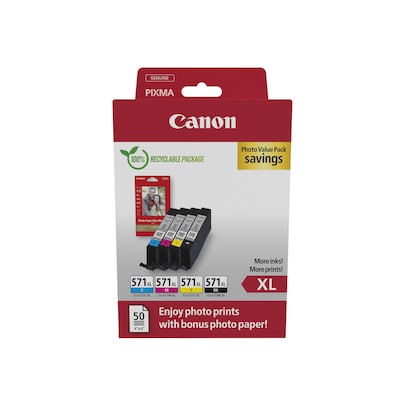 • Canon CLI571XL C/M/Y/BK Photo Value Pack (0332C006) • Farbe: Cyan