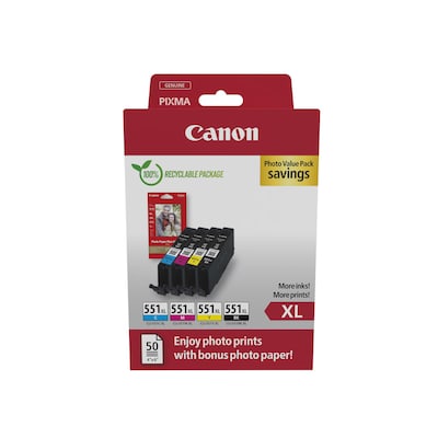 • Canon CLI-551XL Tintenpatronen Multipack (6443B008) • Farbe: Schwarz