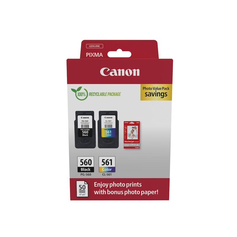 Canon PG-560/CL-561 Photo Value Pack Tinte + Fotopapier 3713C008