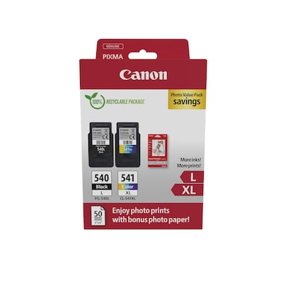 Canon 5224B013 PG-540 L / CL-541XL Vorteilspack Tinte + Fotopapier Vorteilspaket