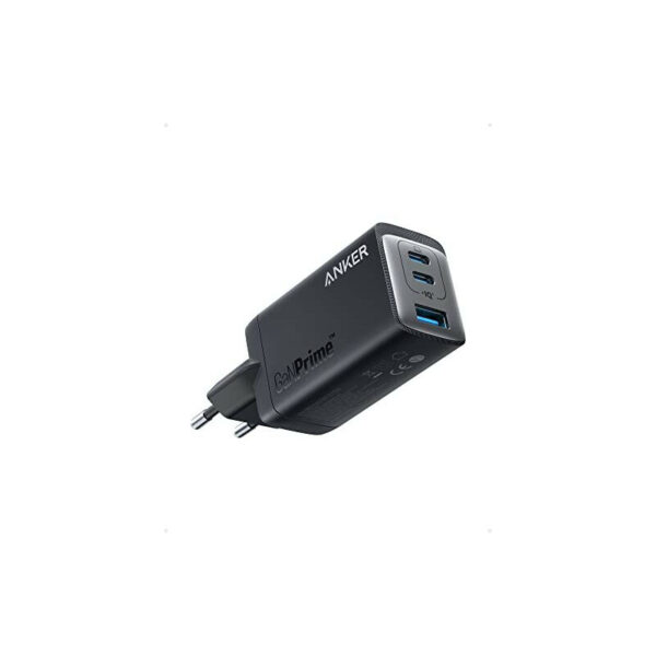 • Anker 735 Ladegerät • USB-C 1 + USB-C 2 + USB-A: 65W Max • Eingangsleistung: 100V-240V • 38 × 35 × 66 mm