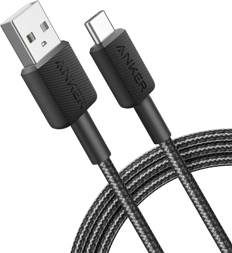 Anker 322 USB Kabel 0,9 m USB A USB C Schwarz (A81H5G11)