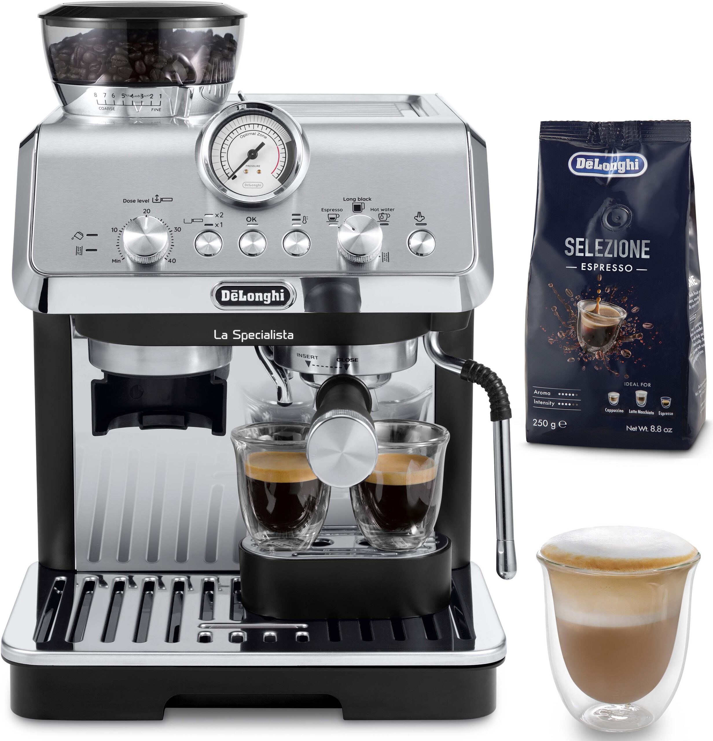 DeLonghi Espressomaschine „La Specialista Arte EC9155.MB“, Siebträger, inkl. 250g Selezione Espresso im Wert von UVP € 6,49