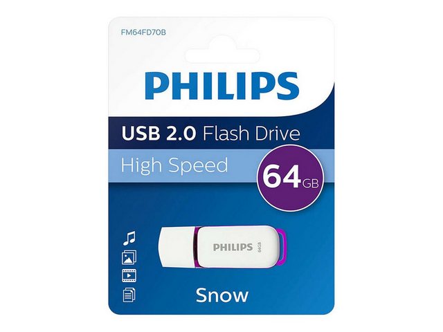 Philips PHILIPS USB-Stick 64GB 2.0 USB Snow Edition purple USB-Stick