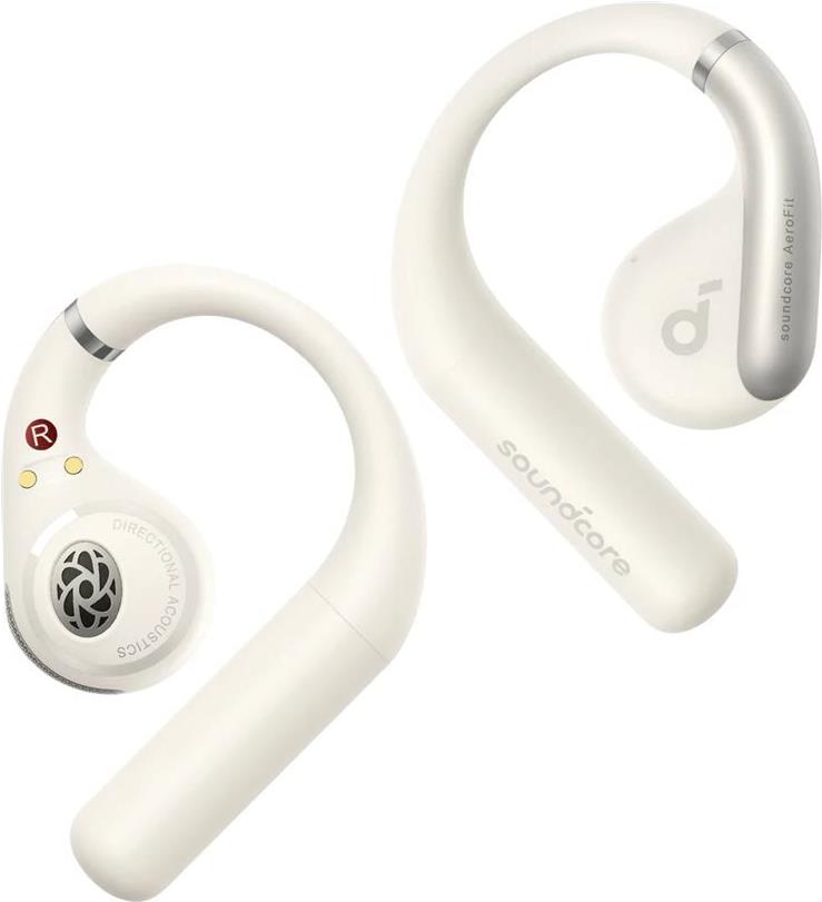 Soundcore AeroFit – True Wireless-Kopfhörer mit Mikrofon – offenes Ohr – über dem Ohr angebracht – Bluetooth – Calm White (A3872G21)