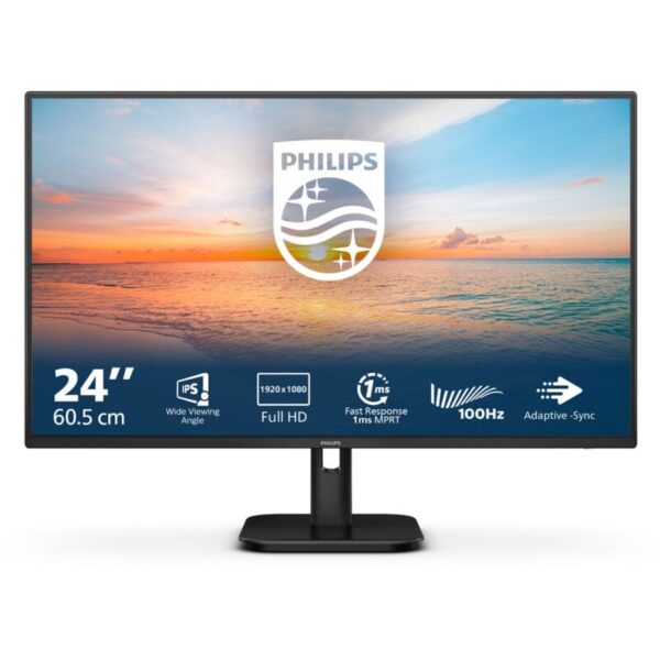 Der Philips 24E1N1100A/00 ist ein Monitor mit einer Auflösung von 1920 x 1080 Pixeln und einem Kontrastverhältnis von 1300:1. Der Monitor verfügt außerdem über ein IPS-Panel