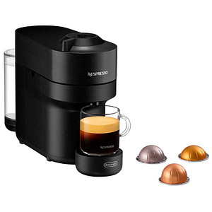 Für unkomplizierten Kaffeegenuss: die DeLonghi Nespresso ENV 90.B VERTUO POP Kapselmaschine schwarzWenn Sie Ihren Morgenkaffee lieben und es zu Tagesbeginn fix gehen muss