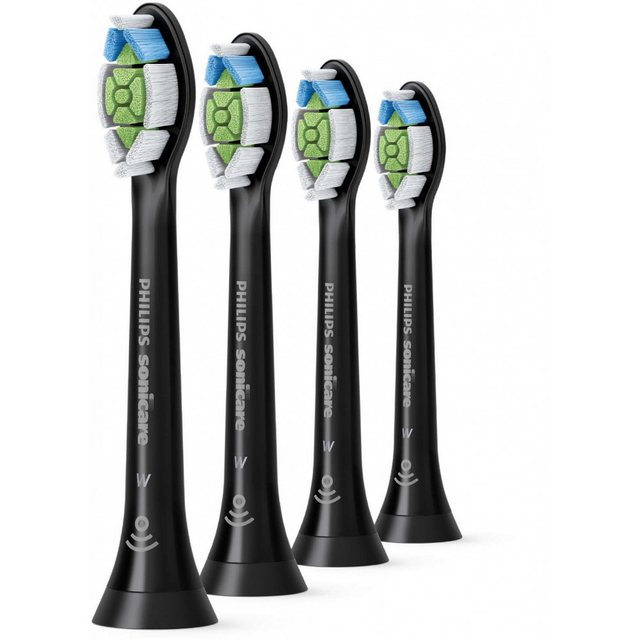 Entdecken Sie die Philips HX6064/11 Optimal White (4er Pack) Ersatz-Zahnbürsten in elegantem Schwarz. Diese Ersatz-Zahnbürstenköpfe sind speziell für die Philips Sonicare W2 entwickelt und bieten überlegene Aufhellungsergebnisse. Mit bis zu 7 Mal besserer Plaque-Entfernung und 100 % weißeren Zähnen in nur einer Woche sorgen sie für ein strahlendes Lächeln. Die mittelharten Borsten reinigen sanft und effektiv