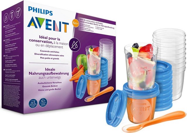 Philips AVENT Aufbewahrungssystem SCF721/20, Polyprophylen (PP), (Set, 41-tlg), für Babynahrung