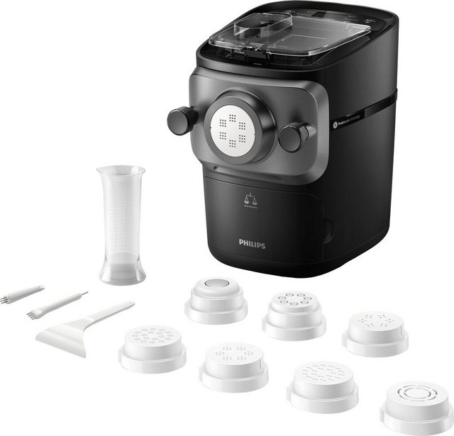 Philips Nudelmaschine Pastamaker HR2665/93 Avance Collection, 200 W, inkl. Wiegefunktion und 8 Formscheiben