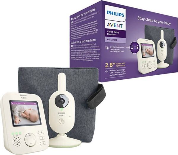 Der Philips Avent erweiterte Video Baby Monitor SCD882/26 bietet dank einer speziellen Mobilteilkopplung eine persönliche und sichere Verbindung zum Baby. Um den Sprössling Tag und Nacht beobachten zu können