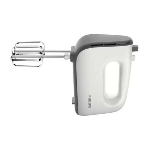 Der Philips Handmixer hilft Ihnen beim Zubereiten herrlich luftiger Kuchen und Brote für die ganze Familie. Der konische Quirl verkürzt die Zubereitungszeit für gleichmäßigen Kuchenteig. Mit dem leistungsstarken 450-W-Motor ist selbst die Arbeit mit dem zähesten Teig ein Kinderspiel.