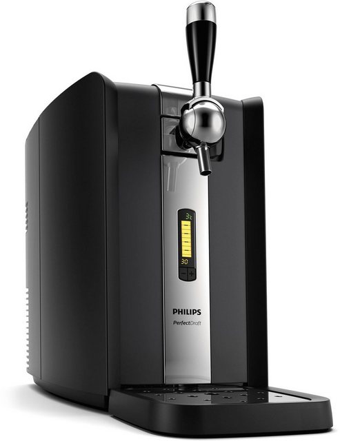 Philips Bierzapfanlage HD3720/25, 6 Liter-Fässer, LCD-Display, 1,5 Bar, 3°C Biertemperatur