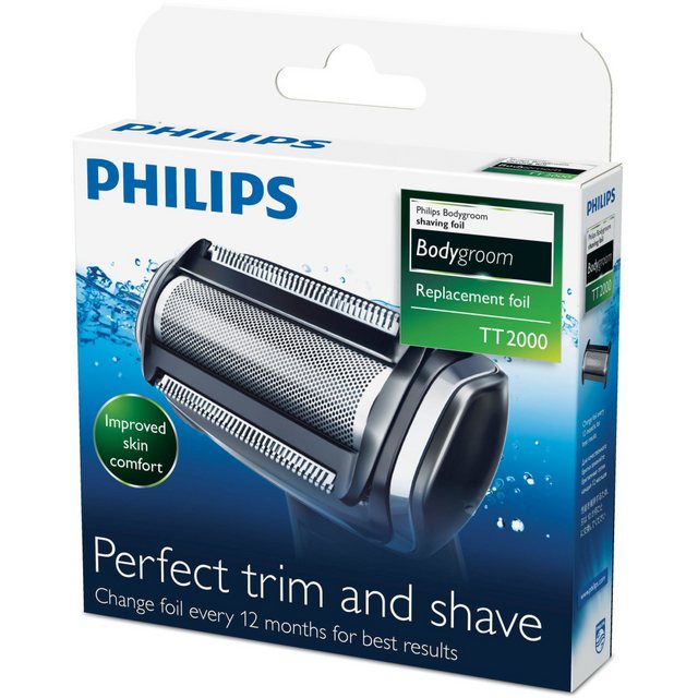 Philips Ersatzscherköpfe TT2000/43 Scherfolie für Bodygroom