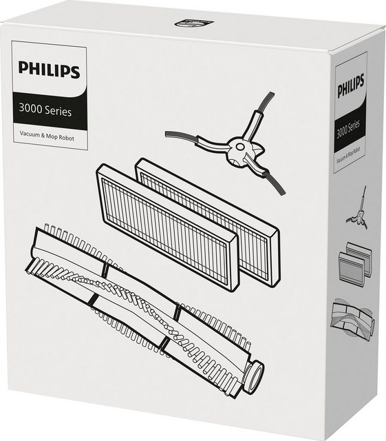 Das Original-Ersatzteilset Philips XV1433/00 für HomeRun Saug- und Wischroboter der 3000er Serie Aqua – alles