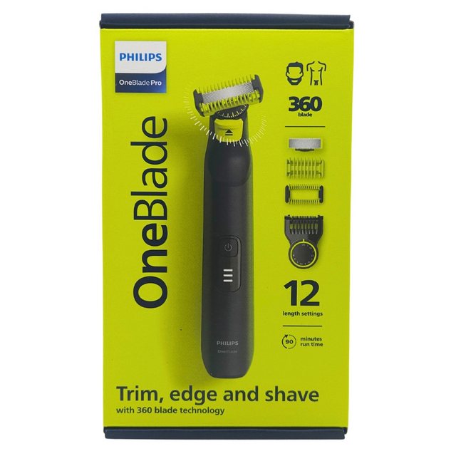 Philips Elektrorasierer OneBlade Pro 360 Rasierer QP6541/16 Face + Body, 360° Klinge