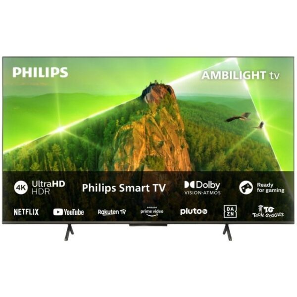 LCD-TV Philips 55PUS8108/12 Strahlende Bilder durch eine brillante Leuchtkraft sind Ihnen beim Fernseher 55PUS8108/12 von Philips dank des LCD-Panels garantiert. Das kompakte Display des Philips 55PUS8108/12 mit einer Diagonale von 65 Zoll ist vor allem für kleinere Räume geeignet. Eindeutig echter und natürlicher als in Full HD wirken die Bilder dank der beeindruckenden Ultra-HD-Auflösung