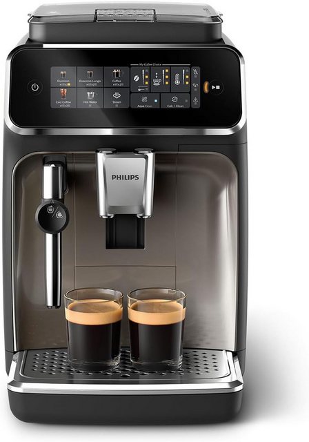 Philips Kaffeevollautomat LatteGo Milchsystem, 5 Kaffeespezialitäten, Intuitives Touchdisplay