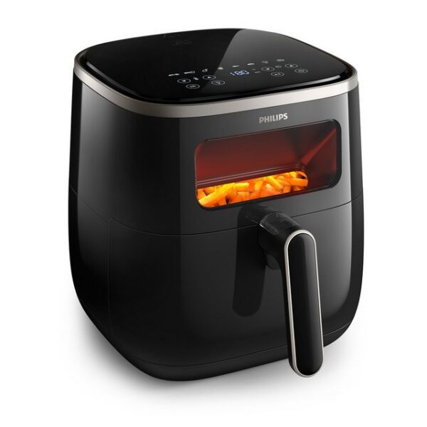 Tauche ein in die Welt des gesunden Kochens mit dem Philips Airfryer der 3000er Serie HD9257/88. Dank der innovativen Rapid Air Technologie genießt du köstliche Gerichte mit bis zu 90% weniger Fett