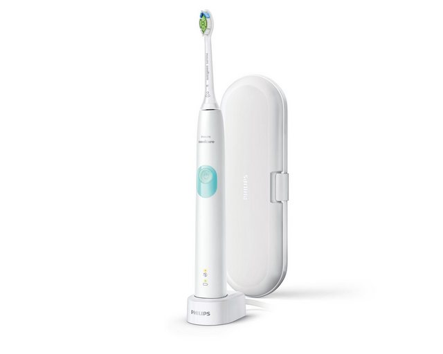 Sonicare ProtectiveClean 4300 Elektrisch HX6807/28 ZahnbürsteErhalten Sie eine hervorragende tägliche Reinigung mit dem Clean-PutzprogrammMit der Philips Sonicare ProtectiveClean 4300 Zahnbürste erhalten Sie eine ausgezeichnete tägliche Reinigung für Ihre Zähne. Dank des Clean-Putzprogramms werden Ihre Zähne gründlich gereinigt und von Plaque befreit.Verbessern Sie die Gesundheit Ihres Zahnfleisches in nur 2 WochenDank der innovativen Sonicare-Technologie