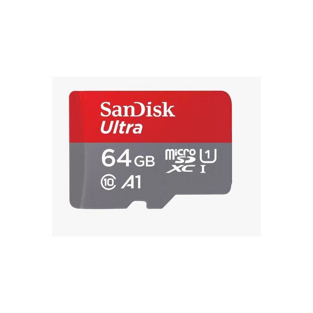 Sandisk Ultra microSDXC 64GB Mobile + SD Adapter 140MB/s A1 Class 10 UHS-I (00 Speicherkarte