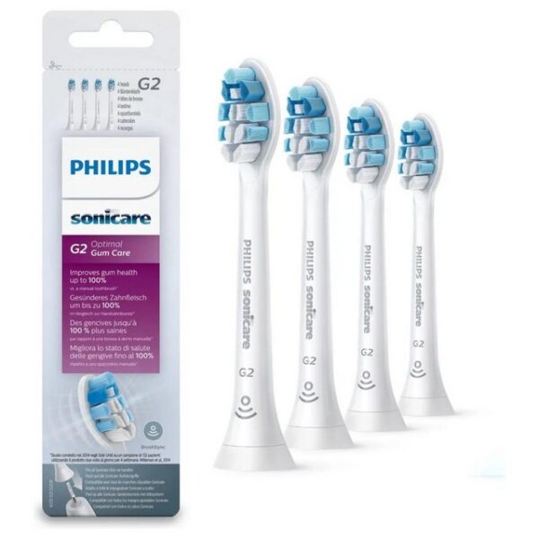 Die Philips Sonicare HX9034/10 Aufsteckbürsten im 4er Pack bieten eine fortschrittliche Reinigungstechnologie für eine optimale Mundhygiene. Diese Bürstenköpfe sind mit der AdaptiveClean-Technologie ausgestattet