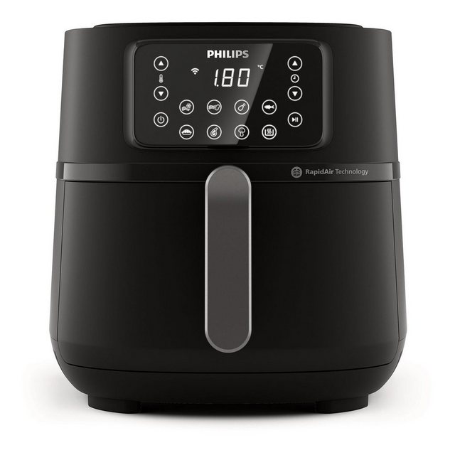 Philips Fritteuse HD9285/93 Connected XXL Heißluftfritteuse, 2000 W, Rapid Air Technologie, 7,2 Liter Fassungsvermögen, NutriU-App