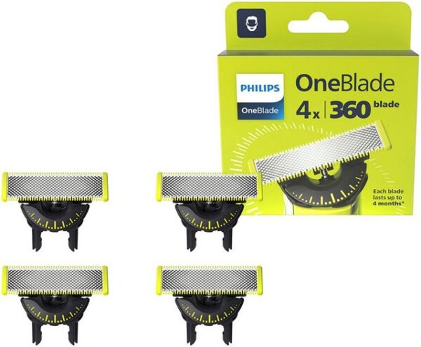 Die qualitativ hochwertige Philips OneBlade Ersatzklinge 360 ermöglicht ein müheloses Trimmen