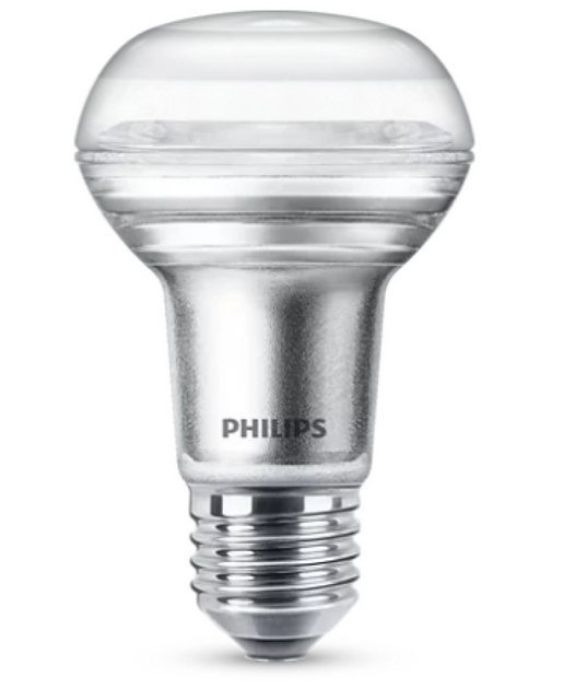 Philips LED-Leuchtmittel Philips LED E27 R63 3W=40W Reflektor 36° Pilzform 210lm Warmweiß 2700K, E27, Warmweiß, Pilzform