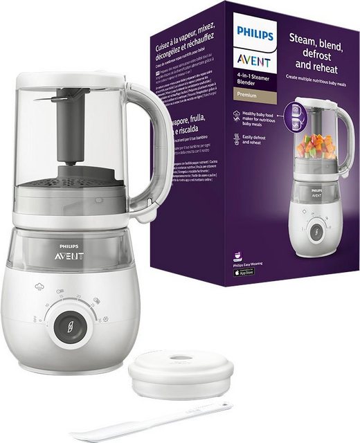 Philips AVENT Babynahrungszubereiter SCF883/01, 400 W, 4-in-1 Funktion, Dampfgaren, Mixen, Auftauen Aufwärmen