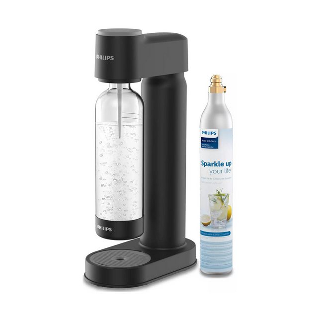 Philips Wassersprudler PHILIPS Wassersprudler GoZero ADD4901BK/10 + Zylinder + Flasche NEU