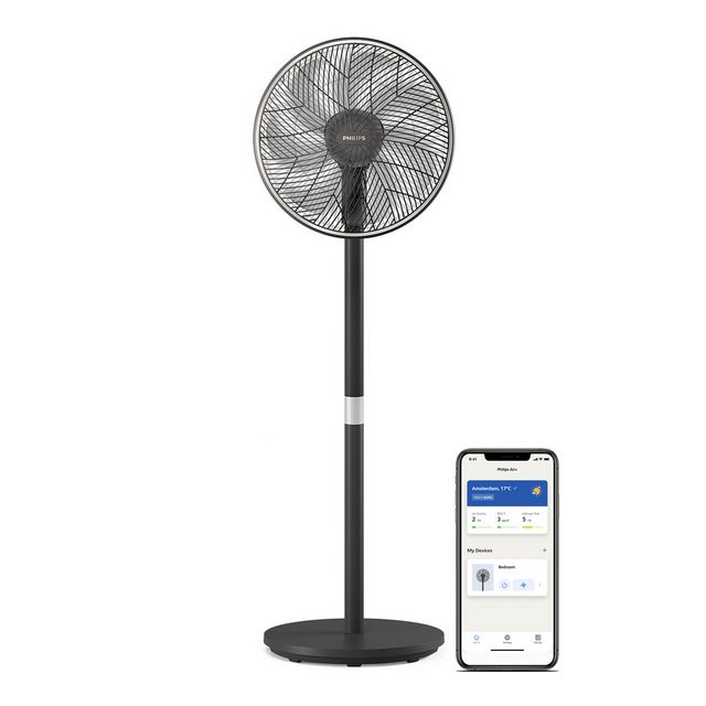 Der Philips Standventilator 3000 Series CX3550/01 sorgt für eine leistungsstarke und angenehme Kühlung - selbst aus der Entfernung. Dank der SilentWings Lüfterflügeltechnologie überzeugt er durch einen besonders leisen Betrieb. Für noch mehr Ruhe in der Nacht verfügt der Ventilator über einen integrierten Schlafmodus. Durch den natürlichen Brise-Modus verbreitet er auch erfrischend kühle Luft im Raum. Um eine gleichmäßige Luftzirkulation zu ermöglichen und eine angenehme Kühle in jeder Ecke zu spüren