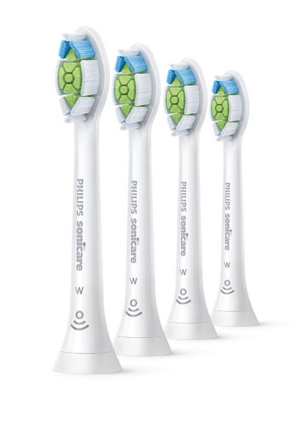 Philips Sonicare W Optimal White Standard-Bürstenköpfe weiß (4 Stück) HX6064/10Highlights:Diamantförmige Borsten sorgen für 100 % weißere Zähne in nur einer WocheBis zu 7 mal bessere Plaque-Entfernung als mit einer HandzahnbürsteWählt automatisch den besten Putzmodus für optimale ErgebnisseDynamische Flüssigkeitsströmung unterstützt die Reinigungsleistung der BorstenDie Philips Sonicare W Optimal White Standard-Bürstenköpfe in Weiß bieten Ihnen eine effektive Lösung für eine verbesserte Mundhygiene. Die diamantförmigen Borsten tragen dazu bei