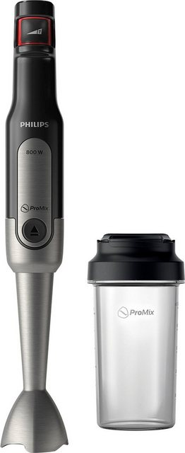 Philips Stabmixer HR2650/90 Viva, 800 W, SpeedTouch, inkl. 2-in-1 Togo Trinkflasche & Mixbecher