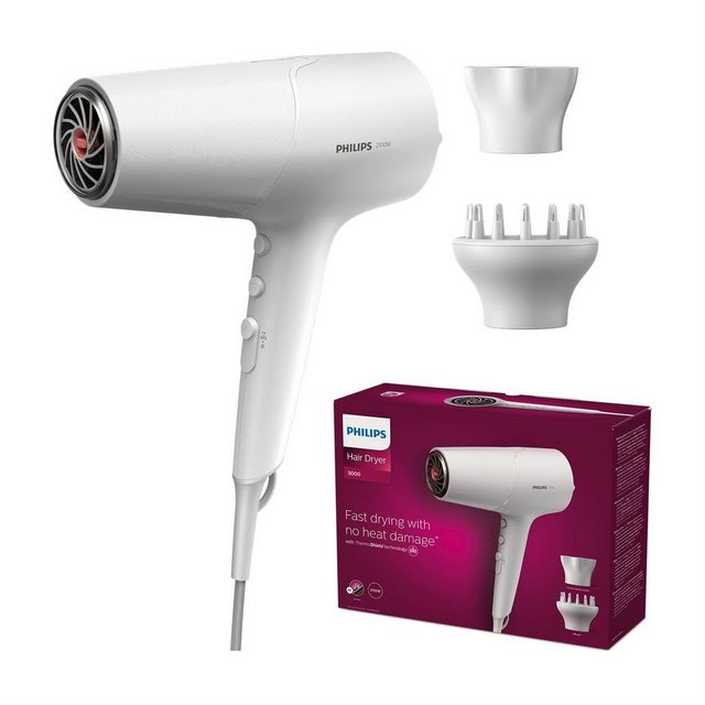 Philips Haartrockner Volumendiffusor für mehr Volumen beim Trocknen, 2100,00 W, Kaltluftstufe fixiert Ihr Styling mit einer intensiven Kaltluftzufuhr