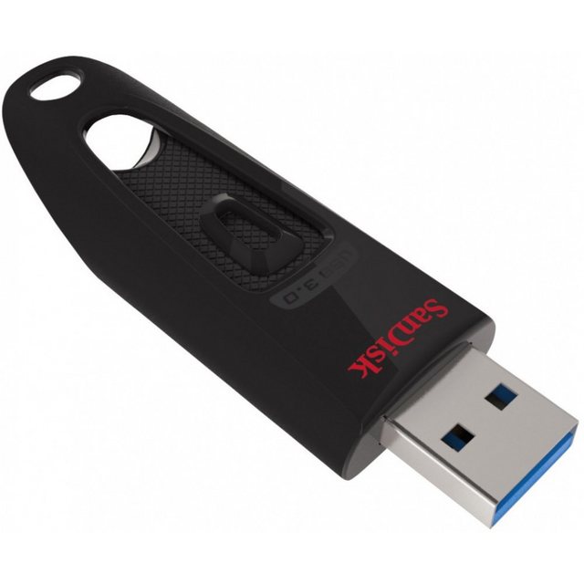 Das SanDisk Ultra USB 3.0 (128GB) Speicherstick in Schwarz bietet schnelle Datenübertragung dank USB 3.0. Er ist kompatibel mit PC und Mac und verfügt über Datensicherheit mit Passwortschutz sowie eine Datenwiederherstellungsfunktion. Mit Abwärtskompatibilität zu USB 2.0 überzeugt dieser USB-Stick mit stilvollem Design und hoher Zuverlässigkeit. Die große Speicherkapazität ermöglicht die sichere Aufbewahrung Ihrer Dateien. Erfahren Sie High-Speed USB 3.0 Leistung mit Schreibgeschwindigkeiten bis zu 10-mal schneller als USB 2.0. Kompatibel mit PC und Mac Computern sowie anderen Geräten. Die SanDisk SecureAccess Software schützt Ihre Privatsphäre mit 128-Bit AES-Verschlüsselung und Passwortschutz. Die RescuePRO Deluxe Software unterstützt die einfache Dateiwiederherstellung. Abwärtskompatibilität mit USB 2.0 Anschlüssen. Wählen Sie die passende Speicherkapazität für Ihre Bedürfnisse. Bestellungen bis 15:00 Uhr werden werktags am selben Tag versendet.