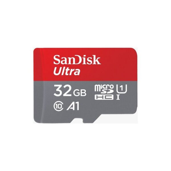 Entdecken Sie die SanDisk microSDHC Ultra A1 Speicherkarte mit 32GB und Adapter. Diese leistungsstarke Speicherkarte bietet eine beeindruckende Datenübertragung von bis zu 150MB/s und ist perfekt für Full-HD-Videos geeignet. Dank der A1-Leistung profitieren Sie von schnellerem Laden und besserer App-Performance. Das robuste Design schützt die Karte vor Wasser