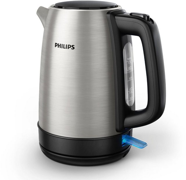 Philips Wasserkocher HD9350/90 Viva Collection, 1,7 l, 2200 W, Trockengehschutz, Silber