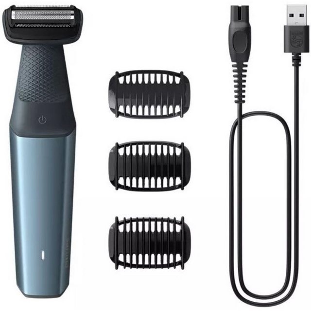 Philips Elektrokörperrasierer BG3027/05 – Bodygroomer – blau/schwarz