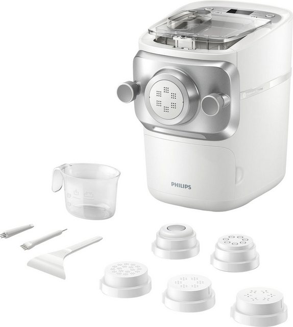 Philips Nudelmaschine Pastamaker HR2660/00 Avance Collection, 200 W, inkl. Form-, Knet- und Pressfunktion und 6 Formscheiben