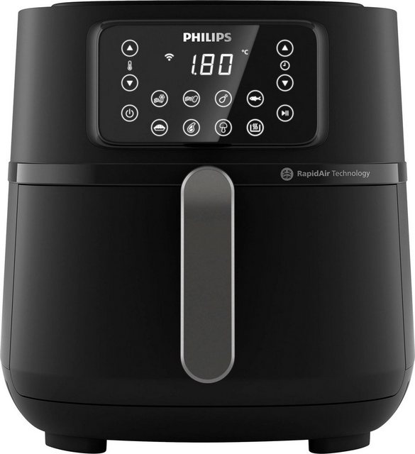 Philips Heißluftfritteuse Airfryer XXL HD9285/90, 7,2 l, 2000 W, mit 7 Voreinstellungen, WiFi Konnektivität und Warmhaltefunktion