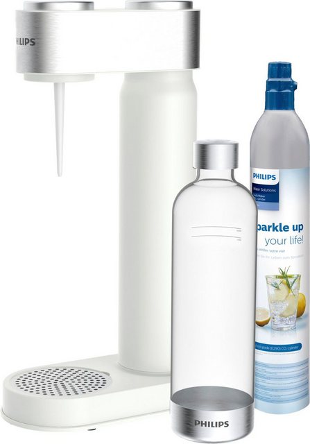 Philips Wassersprudler Viva, & CO2-Zylinder,1L Kunststoff-Flasche