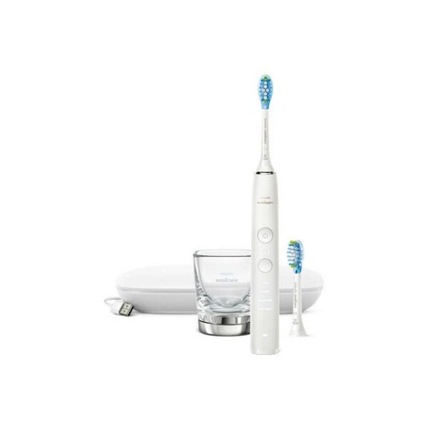 Entdecken Sie die Philips HX9913/17 DiamondClean elektrische Zahnbürste in elegantem Weiß. Diese hochwertige Zahnbürste vereint innovative Technologie mit benutzerfreundlicher Anwendung. Die Sonicare Technologie ermöglicht bis zu 62.000 Bürstenkopfbewegungen pro Minute