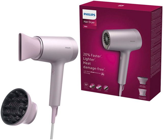 Philips Haartrockner Serie 7000 BHD723/10, 1800 W, mit ThermoShield Advanced, 4 Hitze- und 2 Geschwindigkeitsstufen