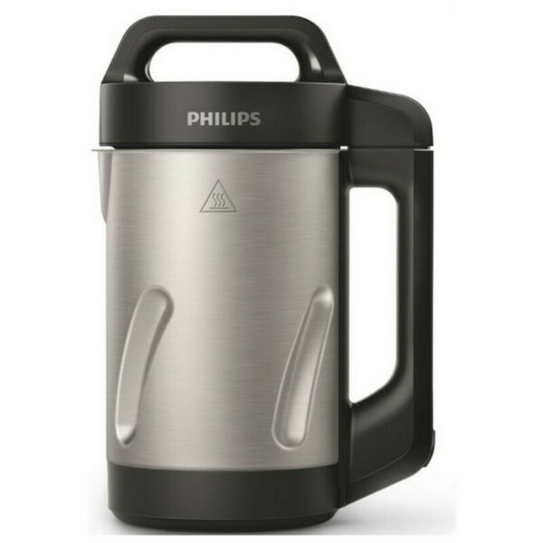 PHILIPS HR2203/80 beheizter Mixer. Der Philips SoupMaker bietet 5 Programme für unvergleichliche Vielseitigkeit. Es wird zur Zubereitung von Veloutés oder Suppen mit Stücken